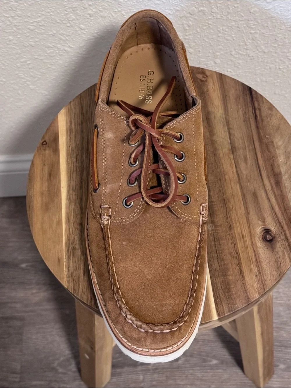 G.H. Bass Ranger Camp Moc Suede Brown Shoes Men’s Size 12 New In Box NIB